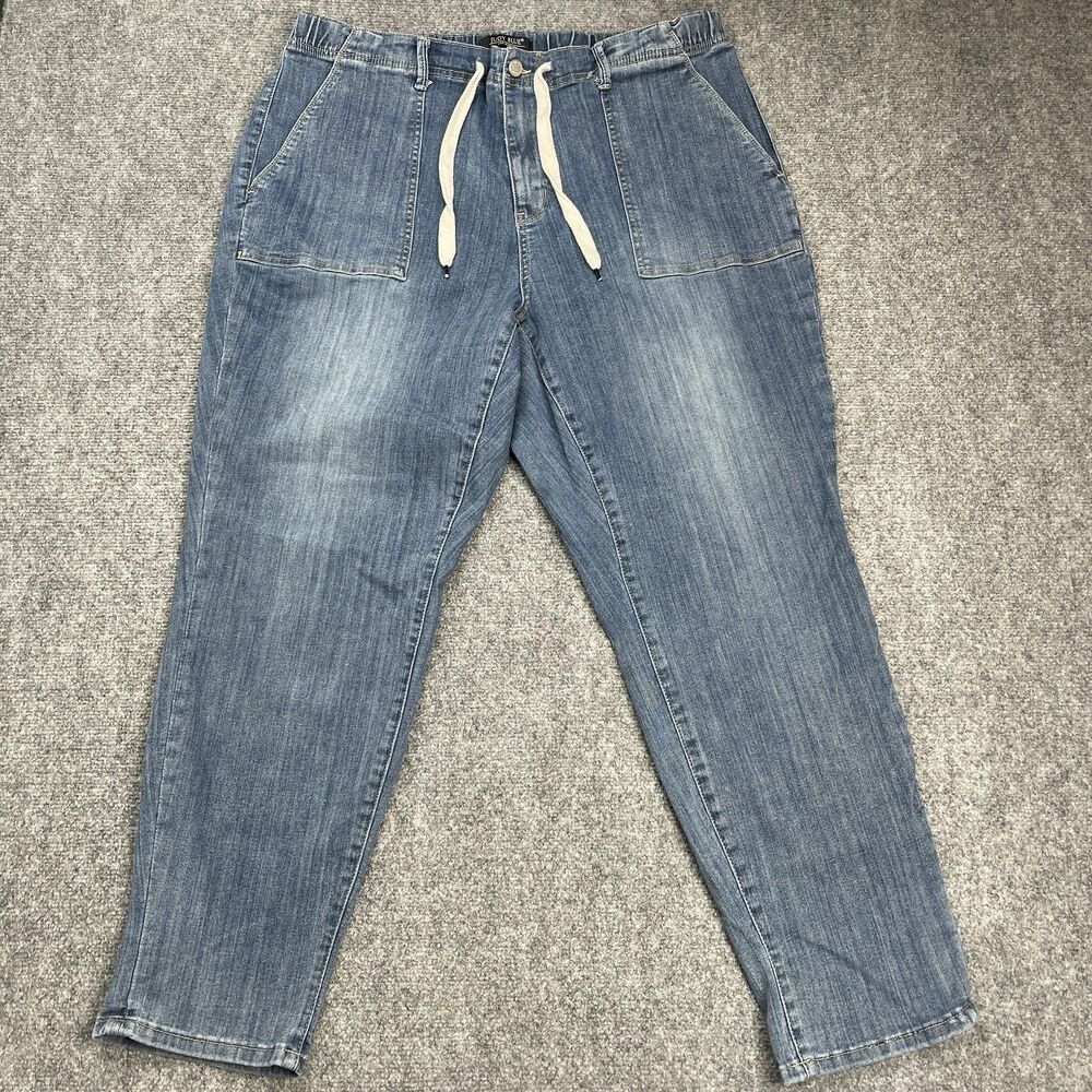 Judy Blue Jeans Womens 18W Drawstring Stretch Waist High Rise Jogger JB88496
